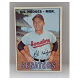 1967 Topps Baseball Gil Hodges HOF 228 Crease