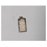 .999 Silver Bar Pendant