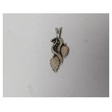 .925 Sterling Silver Botanical Pendant