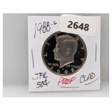 1988-S PF Clad JFK Half $1 Dollar