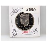 2002-S PF Clad JFK Half $1 Dollar