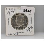 1969 40% Silv PF JFK Half $1 Dollar