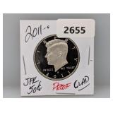 2011-S PF Clad JFK Half $1 Dollar