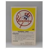 1968-70 Fleer Logo Quiz Cards Yankees Stain