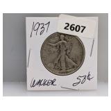 1937 90% Silv Walker Half $1 Dollar
