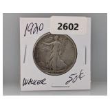 1920 90% Silv Walker Half $1 Dollar