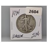 1934 90% Silv Walker Half $1 Dollar