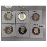 (6) Mixed Date JFK Half $1 Dollars