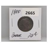 1896 90% Silv Barber Quarter