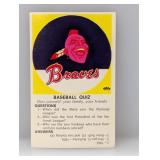 1968-70 Fleer Logo Quiz Cards Braves Stain