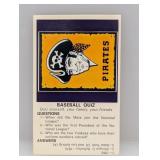 1968-70 Fleer Logo Quiz Cards Pirates Stain