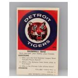 1968-70 Fleer Logo Quiz Cards Tigers Stains