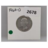 1960-D 90% Silv Wash Quarter