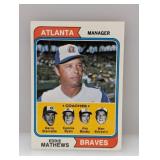 1974 Topps Baseball Ed Mathews HOF 634 Paper Loss