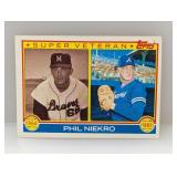1983 Topps Super Veteran Phil Niekro #411 Corners