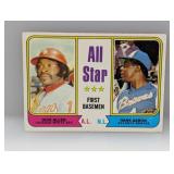 1974 Topps HANK AARON/DICK ALLEN 332 Damage