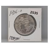 1904-O 90% Silv Morgan $1 Dollar