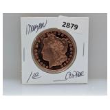 1oz .999 Copper Morgan Round