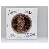 1oz .999 Copper Lincoln Round