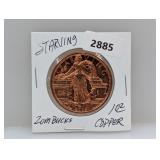 1oz .999 Copper Starving Zombucks