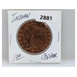 1oz .999 Copper Indian Round