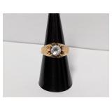 Gold Filled Solitaire Ring Sz 8