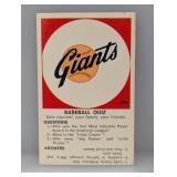 1968-70 Fleer Logo Quiz Giants Stain/Corner/Edge