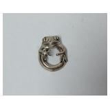 .925 Sterling Silver Frog Wrap Pendant