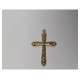 10k GF Cross Pendant Missing Stones