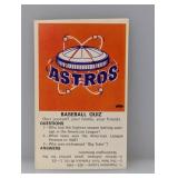 1968-70 Fleer Logo Quiz Cards Astros Stain/Edge