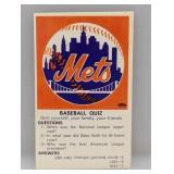 1968-70 Fleer Baseball Logo Quiz Cards Mets Stain