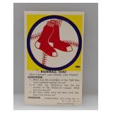 1968-70 Fleer Logo Quiz Cards Red Sox Stains