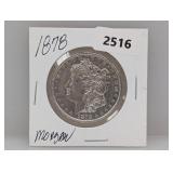 1878 90% Silv Morgan $1 Dollar