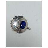 .925 Sterling Silver Blue/Green Stone Pendant