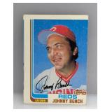1982 Topps Misscut Johnny Bench Crease/Corners
