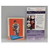 1961 Fleer Auto Cert Bob Feller JSA Damage