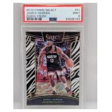2018 Panini Select James Harden Zebra Prizm PSA 9
