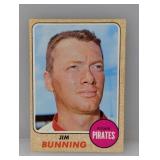 1968 Topps Baseball Jim Bunning HOF 215