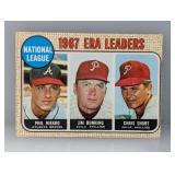 1968 Topps ERA LEADERS PHIL NIEKRO/JIM BUNNING 7