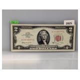 1963-A Red Seal $2 US Note