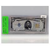 1934-A $5 N Africa Silver Certificate