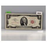 1963-A Red Seal $2 US Note