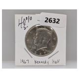 1967 40% Silv JFK Half $1 Dollar