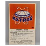 1968-70 Fleer Logo Quiz Cards Astros Stain