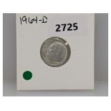 1964-D 90% Silv Roos Dime