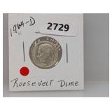 1964-D 90% Silv Roos Dime