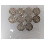 (10) Mixed Date Buffalo Nickels