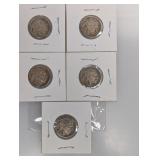 (5) Mixed Date Buffalo Nickels