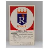 1968-70 Fleer Logo Quiz Cards Royals Stain/Edge