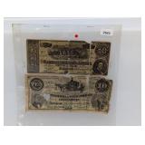 FAC-SIMILE Confederate Notes (Damaged)